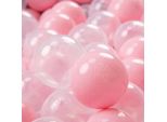 Kiddymoon Kids 50 Palline ∅ 7Cm Palline Da Gioco Per Il Bagno A Palline Palline Di Plastica Per Bambini Prodotte In Ue, Rosa Cipria/Trasparente