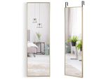 Costway Specchio Da Parete Con Ganci Regolabili In Altezza 37 X 120 Cm Specchio Da Appendere (Oro)