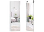 Costway Specchio Da Parete Con Ganci Regolabili In Altezza 37 X 120 Cm Specchio Da Appendere (Argento)