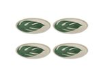 Set Di 4 Piatti Grandi Monstera, Ø 25,5 Cm, Deserto Naturale, Koziol
