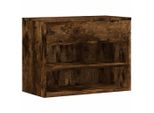 Vidaxl Panca Per Scarpe In Rovere Fumé 60X30X45 Cm Materiale A Base Di Legno