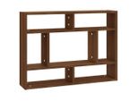 Vidaxl Scaffale A Muro Marrone Effetto Rovere 75X16X55 Cm Materiale A Base Di Legno