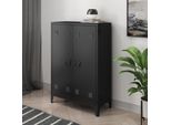 Armadio In Metallo 'Oripää' A 2 Ante 110 X 75 X 33 Cm Nero