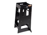 Kiddymoon Aiuto Da Cucina Per Bambini Sgabello Per Bambini Torre Di Apprendimento Per Bambini Sedia Di Apprendimento Con Altezza Regolabile Mobili Montessori, Ausili Da Cucina Per Bambini, ST-003, Nero