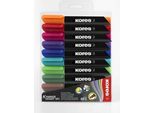 Marcatore Permanente Kores K-Marker, Punta Tonda, 3 Mm, 10 Pz