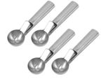 Set Di 4 Palette Per Gelato In Acciaio Inox, Stampo Per Palette Per Gelato Ø-5Cm Cucchiaio Per Gelato Con Cucchiaio Di Espulsione Per Gelato, Palline Di Melone Da Cucina, Tuffatore Per Gelato, Spatola Per Gelato, Paletta Per Sorbetto Paletta Per Gelato - 18 Cm