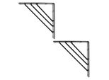 Natural Goods Berlin Supporto Per Scaffale Charlottenburg, Supporto Per Scaffale, Metallo, Montaggio A Parete, Supporto Per Scaffale, Scaffale A Parete, Stretto Per Cucina E Ufficio, Nero, 2 Pezzi