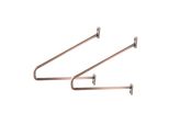 Natural Goods Berlin Mensola Prenzlberg, Mensola, Supporto Per Mensola, Mensola A Muro, Mensola A Muro, Oro Rosa Antico, Per Mensola Da 250 Mm, 2 Pezzi