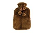 Borsa Dell'acqua Calda Con Copertura Soffice, Terapia Del Caldo E Del Freddo, Accogliente E Morbida, A Prova Di Perdite, Marrone Chiaro