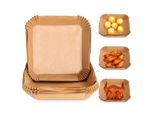 Inf Carta Usa E Getta Air Fryer Per Friggitrici 20X20 Cm Confezione Da 100 Pezzi Natura