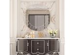 Wisfor Specchio Rotondo 80Cm, Specchio Moderno Da Parete Specchio Decorativo Con Design Di Lusso, Specchio Per Il Trucco Specchio Da Bagno Soggiorno Bagno Corridoio, Vetro