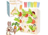 Gioco Di Abilità Pittorica In Legno "La Carota"" Per Lo Sviluppo Del Bambino A Partire Da 3 Anni"