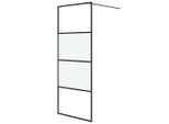 Vidaxl Schermo Doccia Per Cabina Doccia Nero 80X195 Cm Esg Semi-Opaco