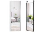 Costway Specchio Da Parete Con Ganci Regolabili In Altezza 37 X 120 Cm Specchio Da Appendere (Nero)