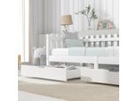 Flieks 2 Cassetti, Cassetti Del Letto Con Rotelle, Spazio Di Archiviazione Sotto Il Letto, Mdf Bianco 93X67X17Cm