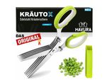 KrÄUtox Forbici Per Erbe Aromatiche 5 Lame In Acciaio Inox Con Cappuccio Di Pulizia