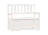Syfax™ Panca Bianca 112,5X51,5X96,5 Cm In Legno Massello Di Pino