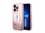 Karl Lagerfeld Klhcp14Llbklcp Custodia Rigida Per Iphone 14 Pro 6.1 Rosa/Rosa Liquid Glitter Big Kl