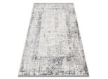 Tappeto Tuls Strutturale, Frange 51324 Vintage, Telaio Avorio / Grigio Beige 120X170 Cm