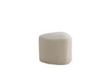 Pouf Peg, Poggiapiedi Ø46Cm Velluto Bianco.