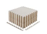 Wisfor 12PCS Tappetino Protettivo + 24 Pezzi Di Bordo, Sottotappeto Tappetino Puzzle Tappetino Di Protezione Pavimento Fitness Tappetino Antiscivolo, Ogni Pezzo: 60×60×1Cm, Beige
