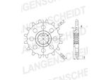 Pignone Supersprox 520 - 14T Cst-1581:14|Dentatura Fine 22,0/25,0