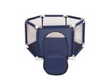 Selonis Box Esagonale Con 200 Palline Box Per Bambini, Blu: Perla/Grigio/Trasparente/Blu Bambino/Minze
