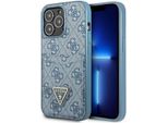 Guess Guhcp13Lp4Tpb Custodia Rigida Per Iphone 13 Pro / 13 6.1 Blu/Blu 4G Triangolo Logo Cardslot
