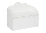 Panca Per Bambini "Nuage"" - Legno - Bianco - 60X30 Cm - Atmosphera CréAteur D'intéRieur"