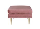 Pouf Boom, Poggiapiedi In Velluto Ottone, Rosa.