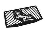 Copriradiatore Zieger Compatibile Con Kawasaki Versys 650 Bj 2010-14 Dragon Nero