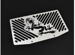 Copriradiatore Zieger Compatibile Con Kawasaki Versys 650 Bj 2006-09 Dragon Argento