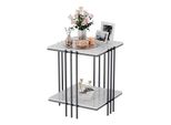 Wisfor Comodino, Tavolino In Marmo Con Ripiano, Tavolino Comodino Cassettiera Comodino, Salvaspazio, Per Camera Da Letto, Soggiorno, Moderno, Struttura Nera