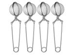 Set Di 4 Pinze Da Tè In Acciaio Inox Per Tè Sfuso | 4 Pezzi Di Uovo Di Tè A Forma Di Palla | Pinze Di Setaccio Per Tazza | Filtro Per Tè | Pinze Per Spezie | Colino Per Tè | Uovo Per Spezie | Colino Per Tazza Per Gli Amanti Del Tè | Uovo Di Pinze Per Tè