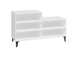 Vidaxl Portascarpe Bianco 102X36X60 Cm Materiale A Base Di Legno