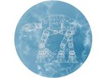 Carta Da Parati Rotonda Autoadesiva Disney Star Wars AT-AT Blu - 610394 - Ø 128 Cm