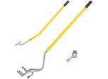 Costway Attrezzo Per Il Cambio Gomme In 3 Pezzi, Smontagomme Per Pneumatici Da 44-62 Cm, Attrezzo Manuale Per Pneumatici In 3 Pezzi Con Supporto Per Tallone In Acciaio, Leva Per Pneumatici Per Riparazione Auto (Giallo)