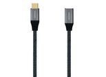 Cavo Di Prolunga Usb 3.2 Tipo-C Aisens A107-0635 20GBPS 5A 100W / Usb Tipo-C Maschio - Usb Tipo-C Femmina / Fino A 100W / 2500Mbps / 1M / Grigio