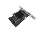 Brainzap Scheda Di Espansione Pcie X1 A Sata Iii / Sata 3 6 Gbit/S A 10 Porte Pci-Express PCI-E Asmedia ASM1061 Jmicron JMB575