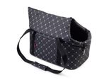 Borsa Per Cani, Borsa Per Cuccioli - Nero/Fantasia: Zampe, S Fino A 5 Kg - Borsa Da Trasporto Per Cani Di Piccola E Media Taglia, Cuccioli, Gatti.