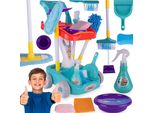 Set Di Pulizia A Carrello Malplay Con Accessori | Spazzola Spruzzatore | Giocattolo Per Bambini Dai 3 Anni In Su