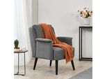 Poltrona 'Edling' Legno 83 X 73 X 75 Cm Grigio