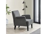 Poltrona 'Diespeck' In Legno 82 X 79 X 77 Cm Grigio Scuro