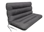Cuscino Pillowprim Per Altalena Hollywood - Cuscino Per Panca Da Giardino - Cuscino Per Panca - Cuscino Per Seduta E Schienale - Larghezza Seduta 120 Cm - Antracite