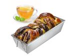 Kadax Teglia Rettangolare Per Pane "Ellos"", Tortiera Con Strato Antiaderente, Teglia Da Forno, Argento, 30 Cm"