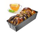 Kadax Teglia Rettangolare Per Pane "Ellos"", Tortiera Con Strato Antiaderente, Teglia Da Forno, Nera, 30 Cm"