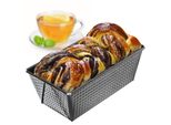 Kadax Teglia Rettangolare Per Pane "Ellos"", Tortiera Con Strato Antiaderente, Teglia Da Forno, Nera, 31 Cm"