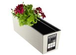 Vaso Da Fiori Kadax Con Inserto "Treviso"", 56 Cm, Vaso Da Fiori Per Esterni, Motivo A Scacchiera, Crema"