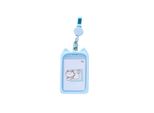Inf Porta Badge Identificativo Con Cordino Retrattile Blu