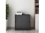 Archivio 'Rieti' In Acciaio 90 X 40 X 90 Cm Grigio Scuro